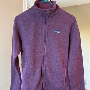 Plum Patagonia Better Sweater full zip fleece jacket in great condition